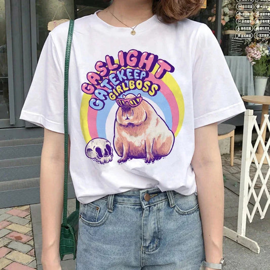 T-shirt z kapibarą Asklepios-helthfit.pl