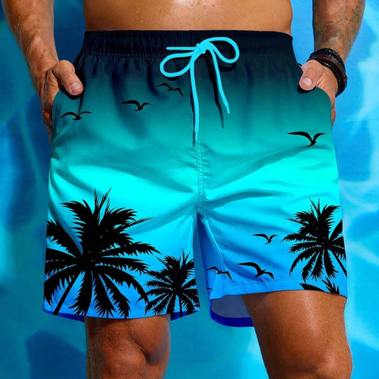 Męskie kąpielówki z plażowym nadrukiem Hypnos-helthfit.pl