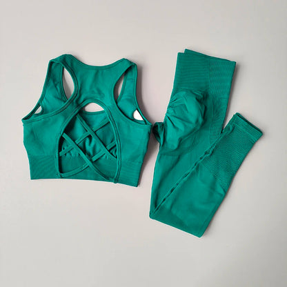 Komplet sportowy top + legginsy pushup Boreasz