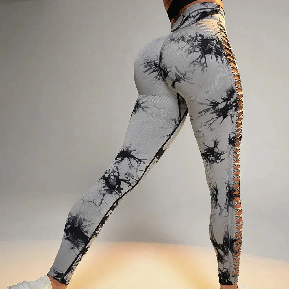 Legginsy PushUp z motywem Tie Dye Pan-helthfit.pl