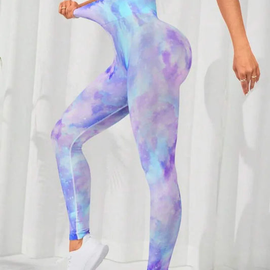 Legginsy z efektem Tie Dye i PushUP Fobos-helthfit.pl
